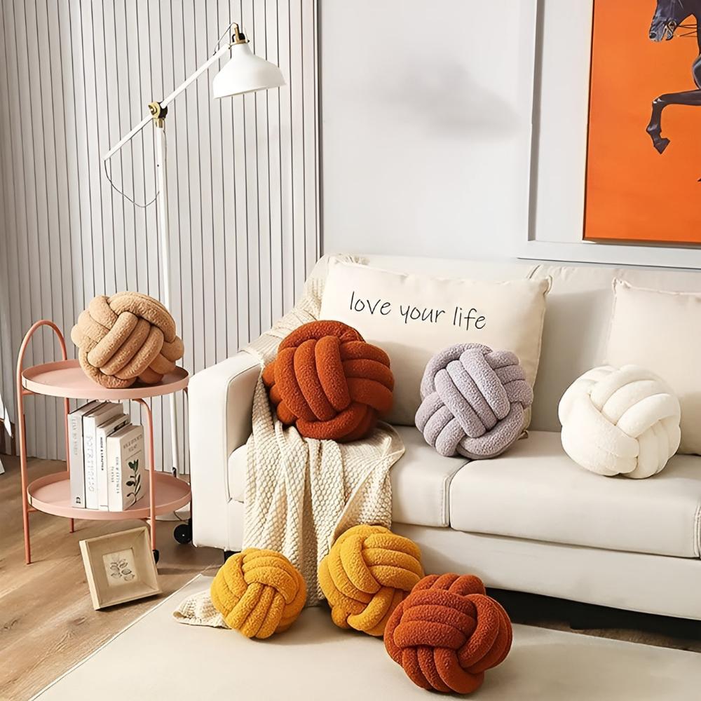 Knotenkissen Bouclé in Blütenform – Ansicht 01