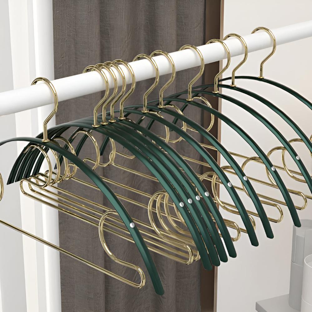 Kleiderbügel aus Aluminium mit breiten Schultern, 5er-Set