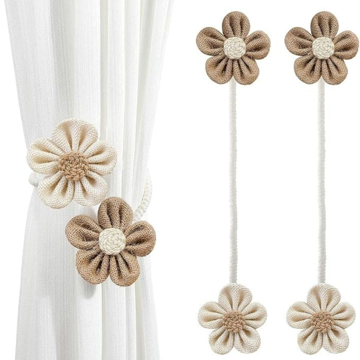 Raffhalter Hanfseil mit Blüte 2er-Set
