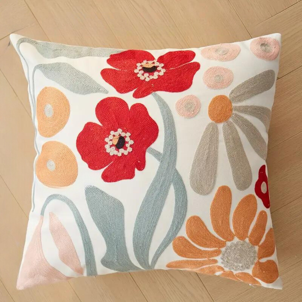 Housse de coussin à feuillage tissé 45 x 45 cm – vue 04