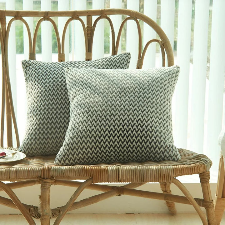 Housse de coussin à chevrons