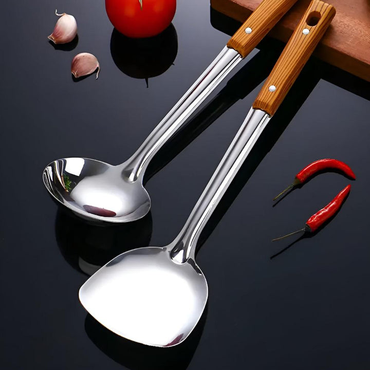 Ustensiles de cuisine en acier inoxydable, classiques
