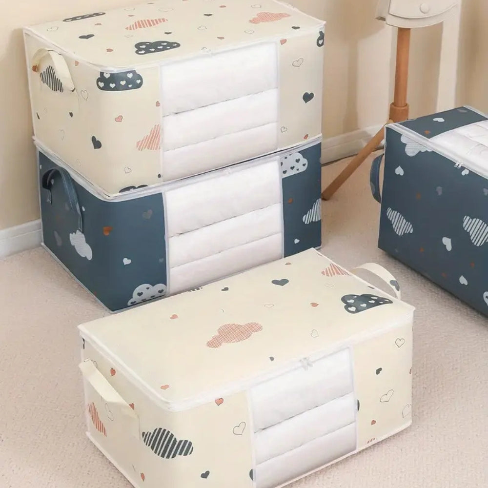 Sac de rangement en coton et polyester pour chambre d&
