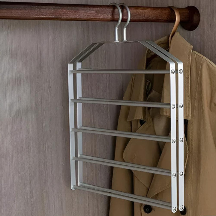 Mehrfach-Kleiderbügel aus Aluminium für fünf Teile