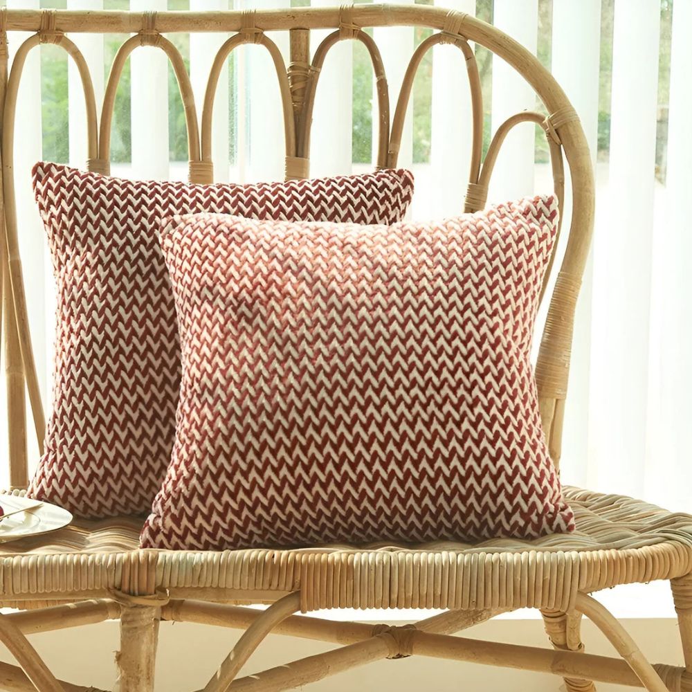 Housse de coussin à chevrons
