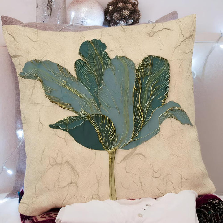 Housse de coussin à feuillage de printemps