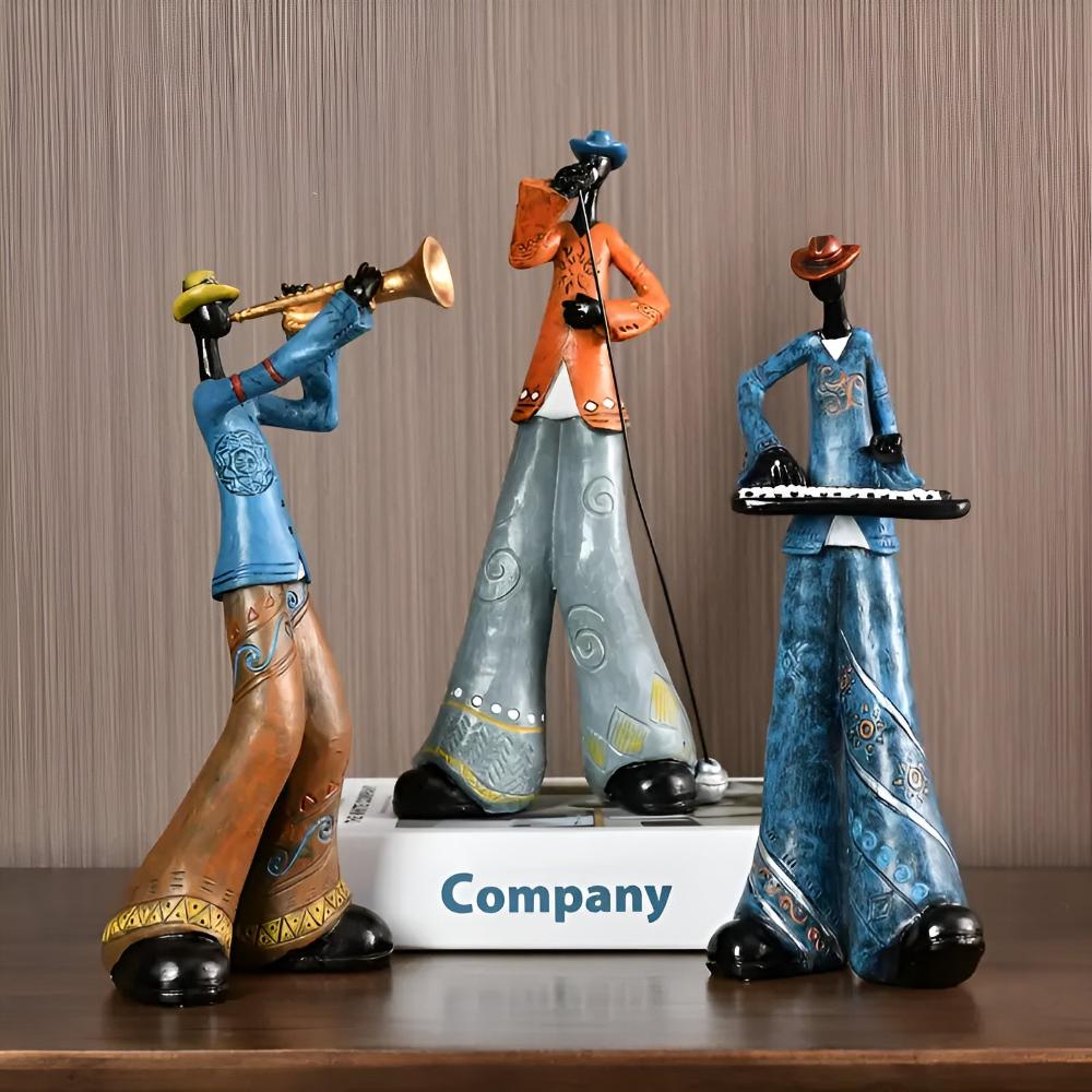 Musikerfigur aus Kunstharz, Jazz-Flair