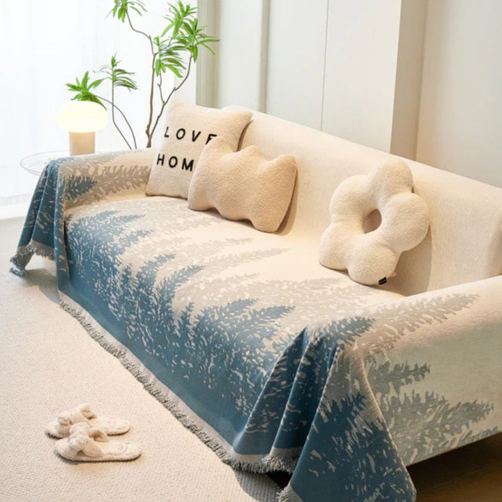 Sofaüberwurf Chenille Waldglanz