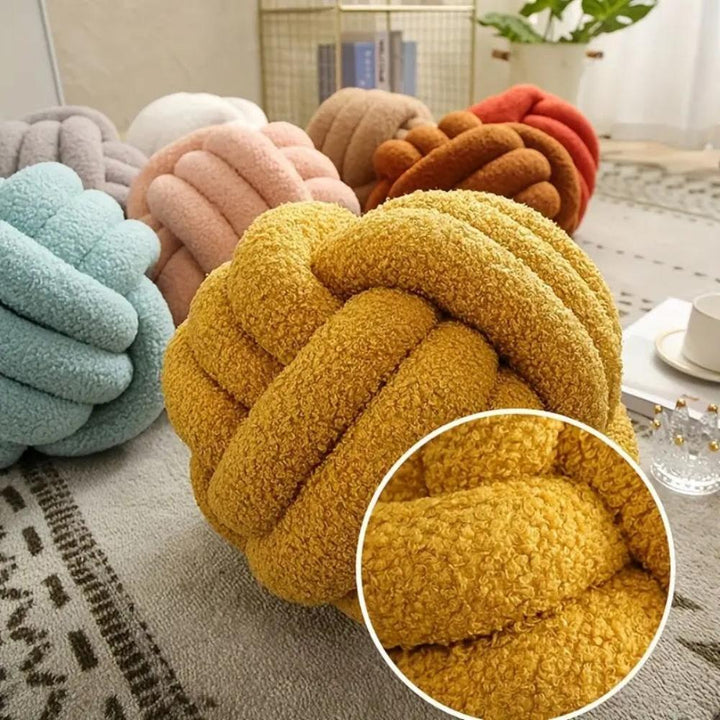 Knotenkissen Bouclé in Blütenform – Ansicht 02