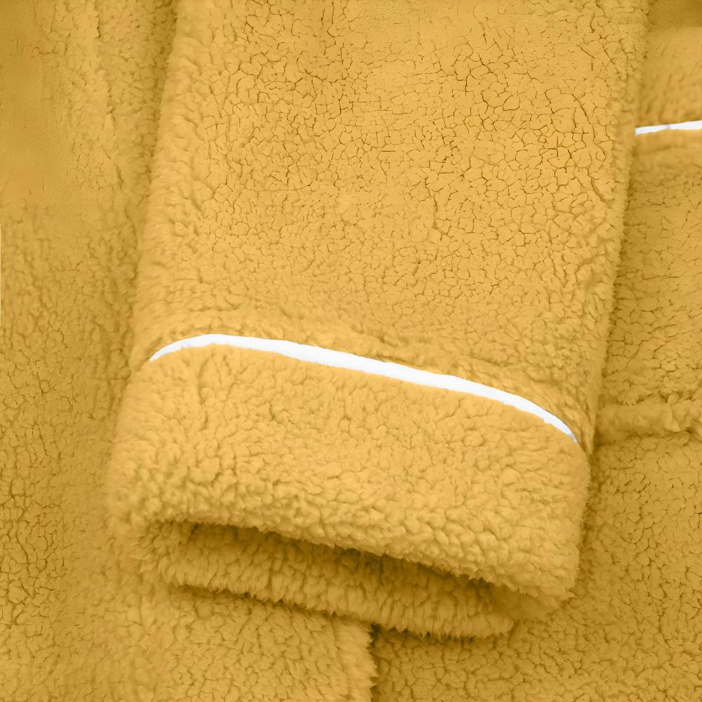 Bademantel Fleece mit Sherpa