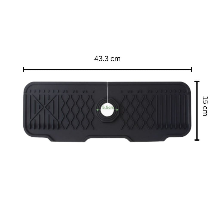 Tapis de robinet en caoutchouc incliné