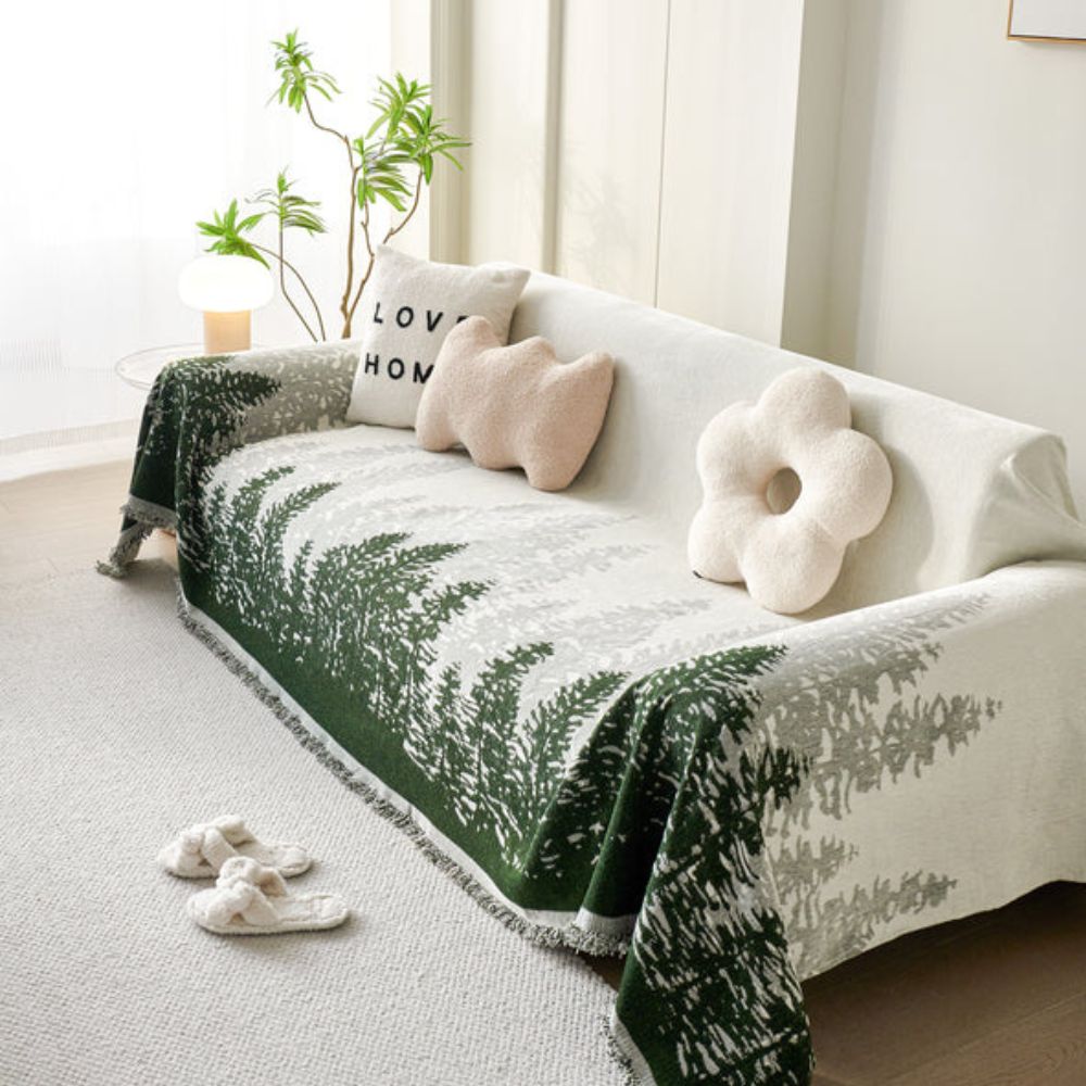 Sofaüberwurf Chenille Waldglanz