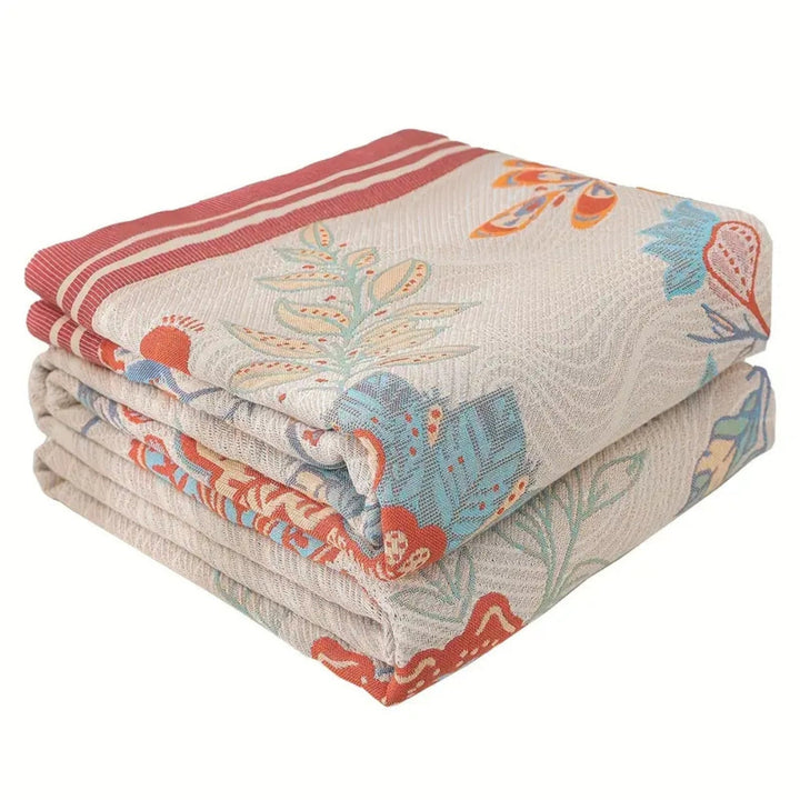 Wendbare Baumwoll-Tagesdecke mit Blumenmuster 250 x 250 cm