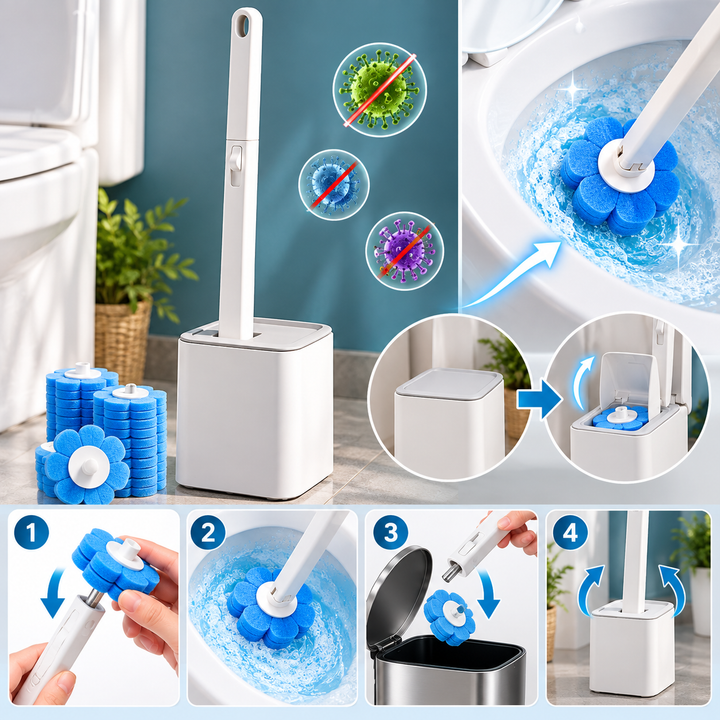 Brosse WC jetable avec recharges éponge
