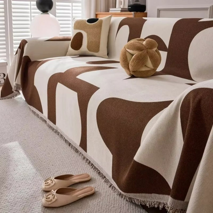 Boho-Jacquard-Sofadecke aus Chenille