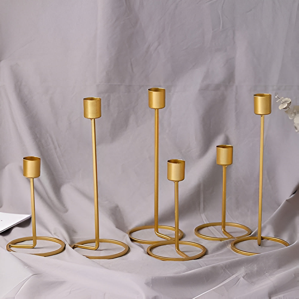 Kerzenhalter Metall goldfarben