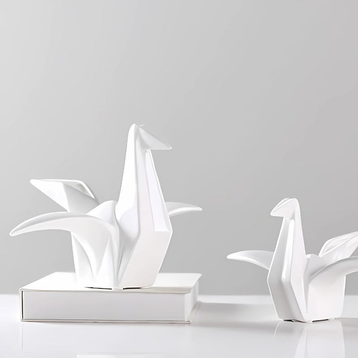 Figur Vogel Keramik Origami-Form