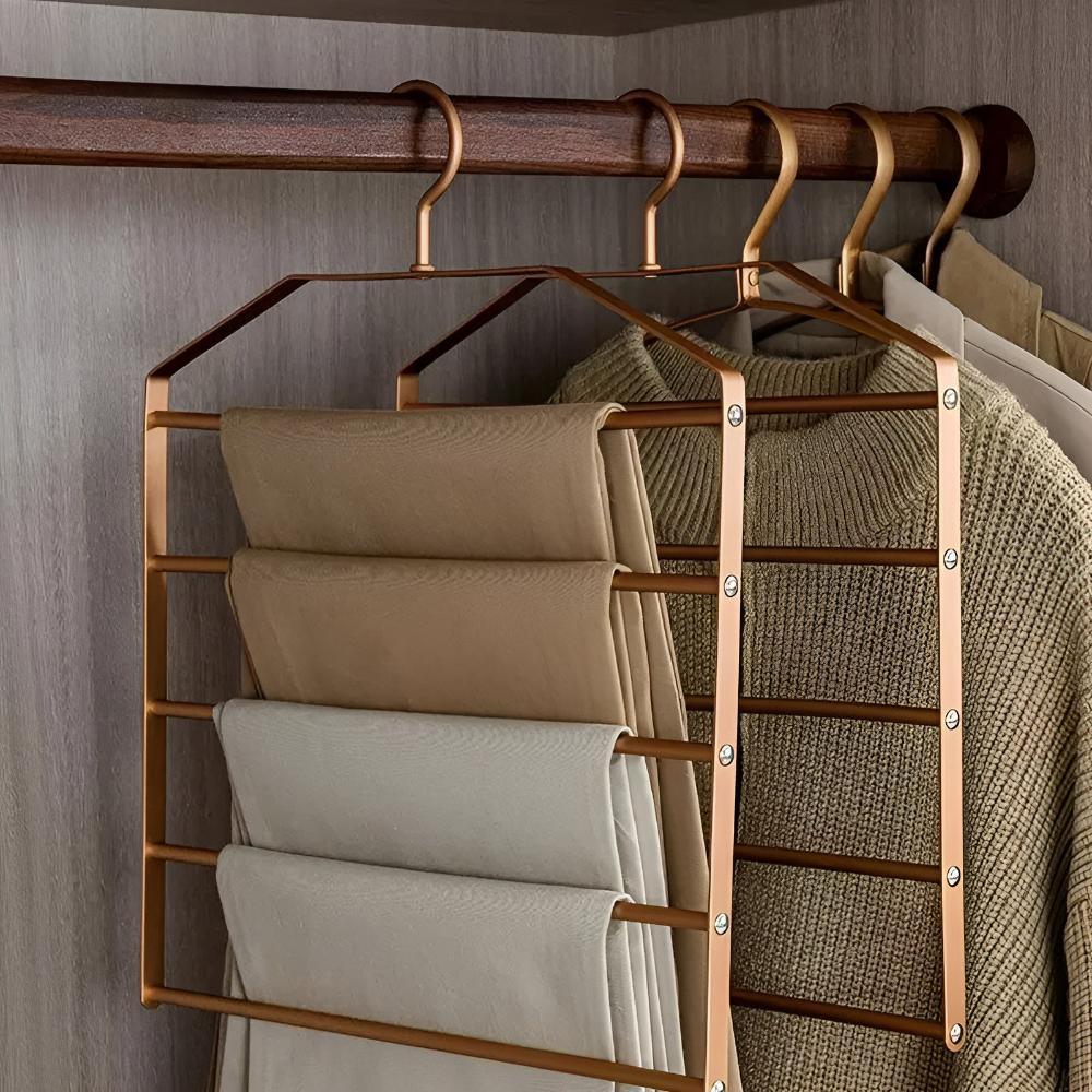 Mehrfach-Kleiderbügel aus Aluminium für fünf Teile
