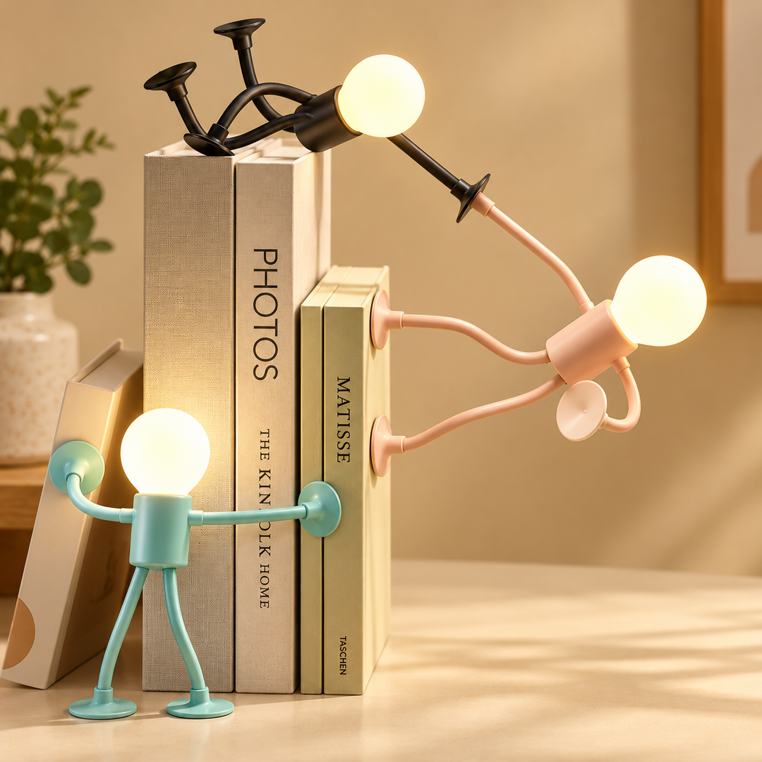 BendyBuddy™ | Flexible LED-Lampe mit Saugnäpfen – Kreatives Licht, das sich überall anpasst