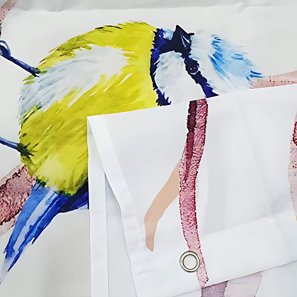 Duschvorhang Vogel- und Zweigmotiv