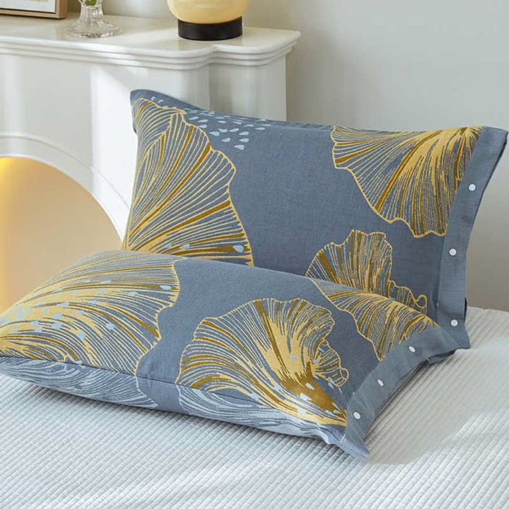 Kissenbezüge aus Baumwolle mit Blumenmuster, 2er-Set