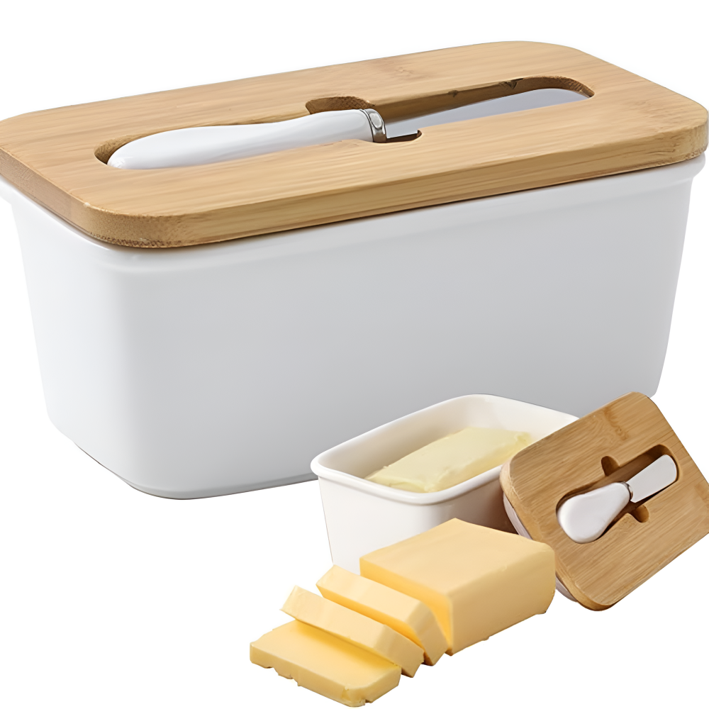 Butterdose mit integriertem Butterschneider