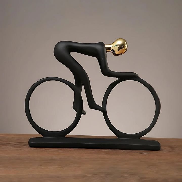 Skulptur Radfahrer Metall