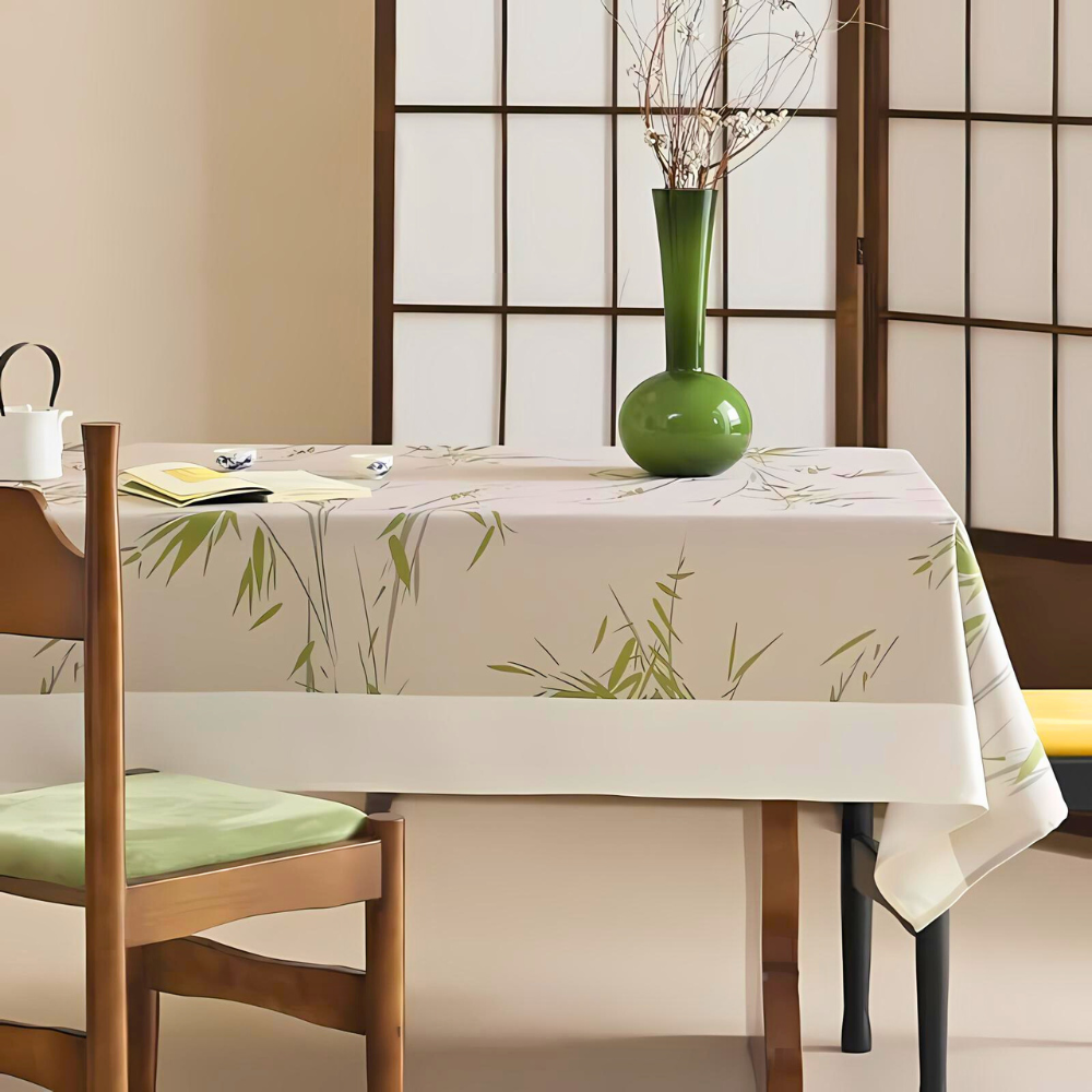 Tischdecke Bambusmotiv minimalistisch