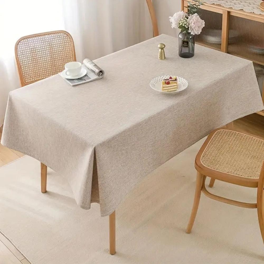 Nappe unie en coton et lin