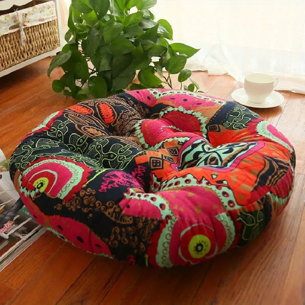 Rundes Boho-Bodenkissen 45 cm