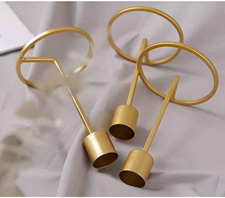 Kerzenhalter Metall goldfarben