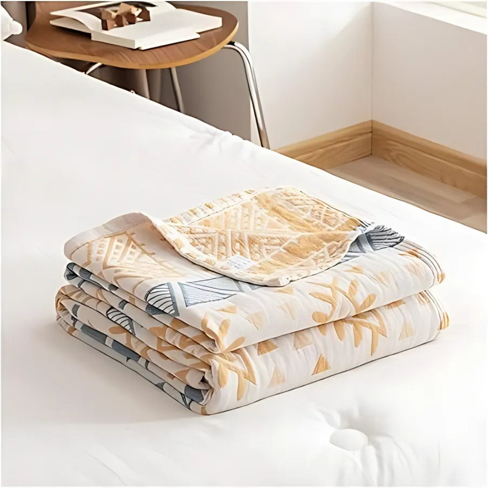 Jacquard-Baumwolldecke mit Aztekenmuster