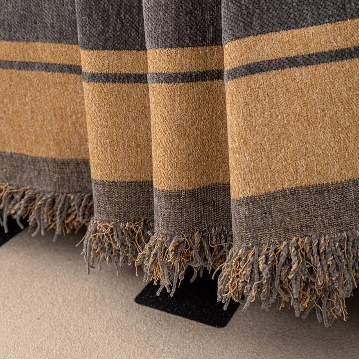 Jeté de canapé en chenille à tigre, réversible