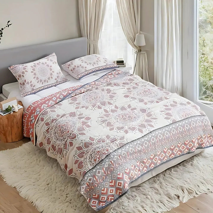 Plaid léger en mousseline de coton à fleurs