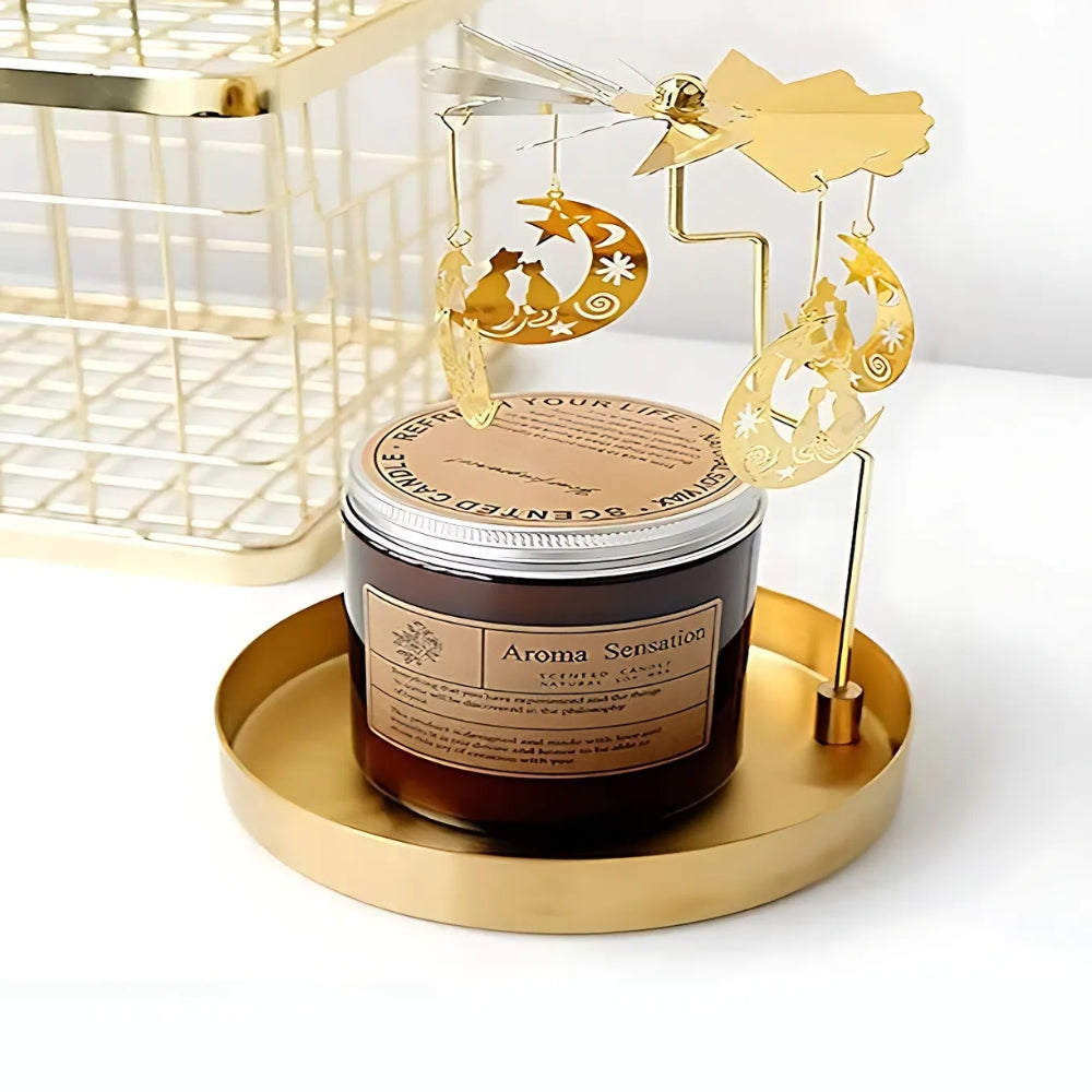 Plateau en acier inoxydable doré