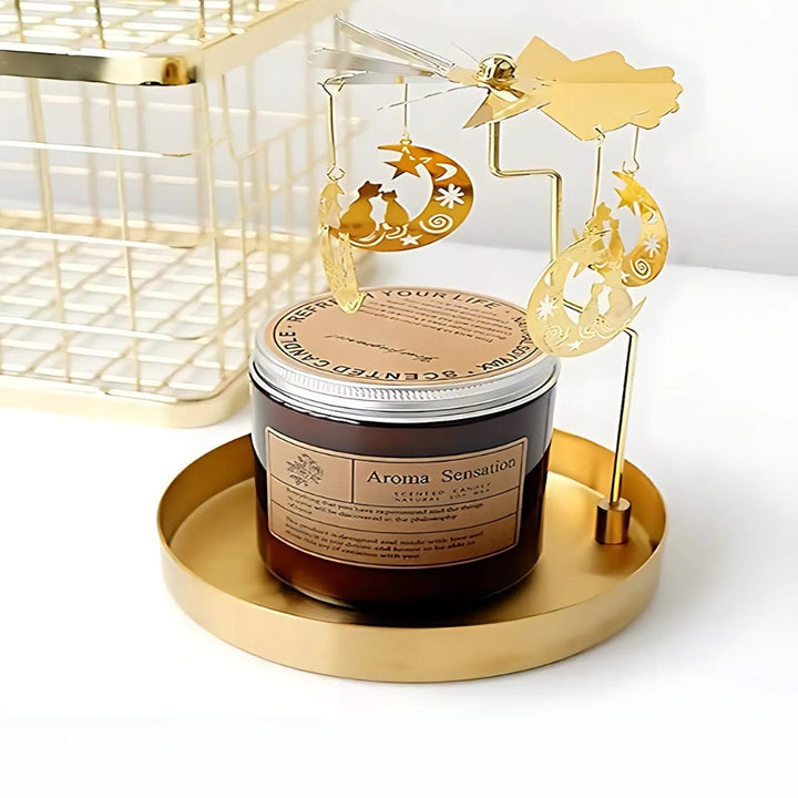 Plateau en acier inoxydable doré