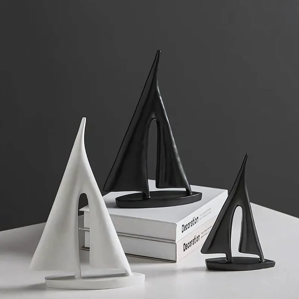 Dekoobjekt Segelboot 2er-Set
