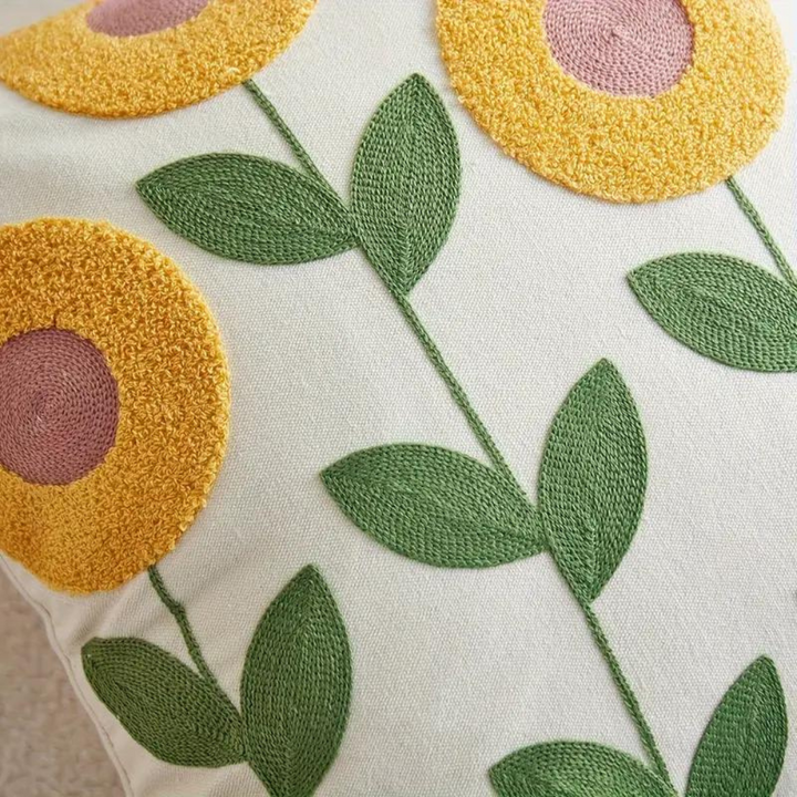Housse de coussin à feuillage tissé 45 x 45 cm – vue 07