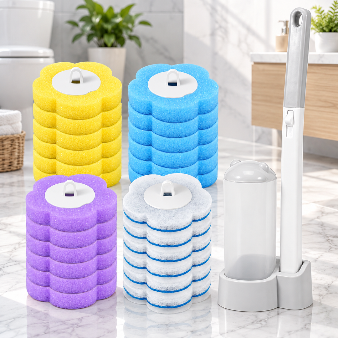 Brosse WC jetable avec recharges éponge