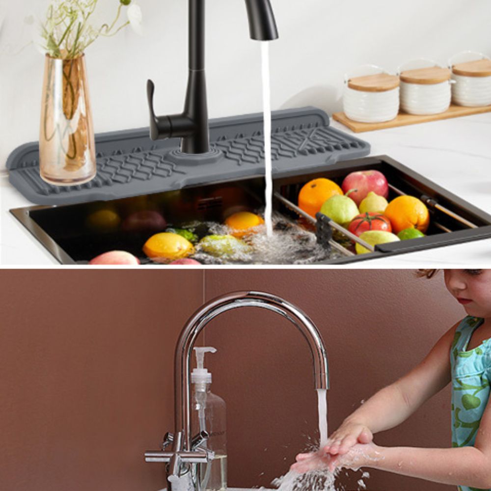 Geneigte Wasserhahnmatte aus Gummi