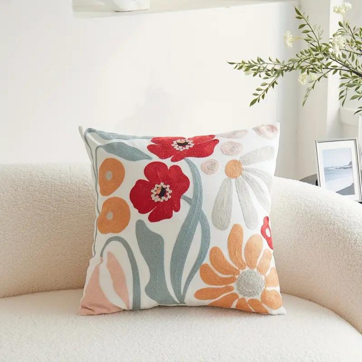 Housse de coussin à feuillage tissé 45 x 45 cm – vue 03