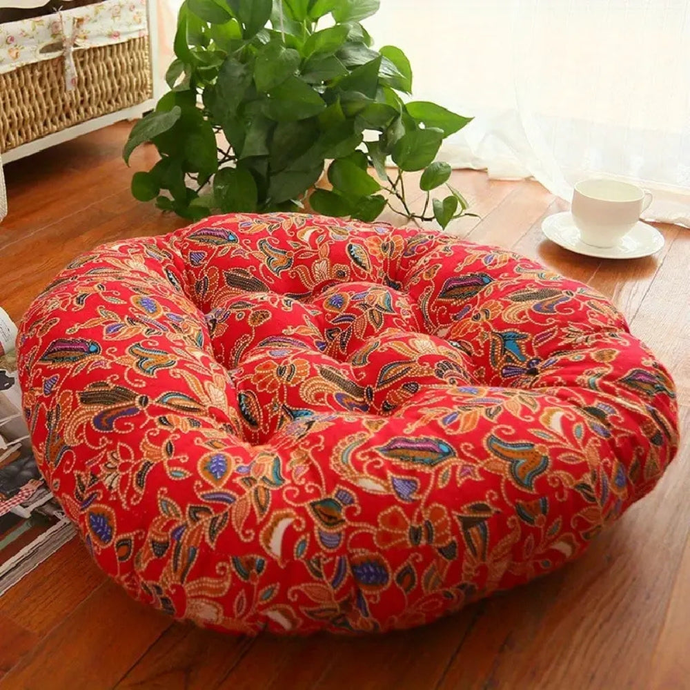 Rundes Boho-Bodenkissen 45 cm
