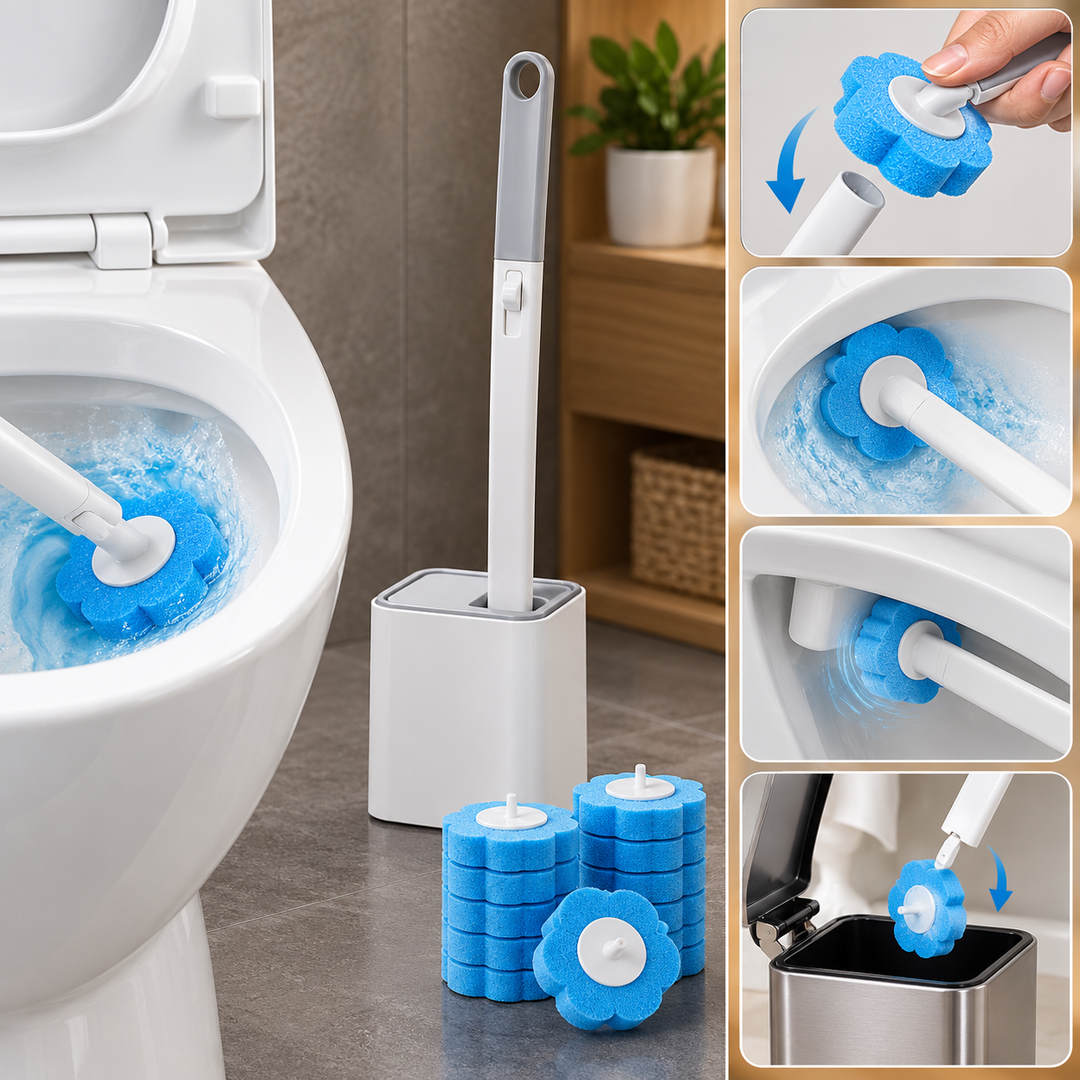Brosse WC jetable avec recharges éponge
