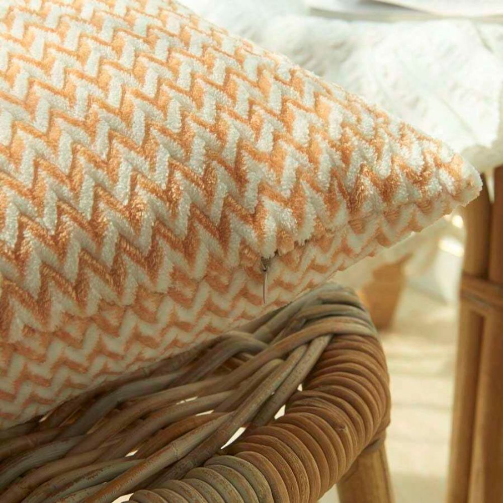 Housse de coussin à chevrons