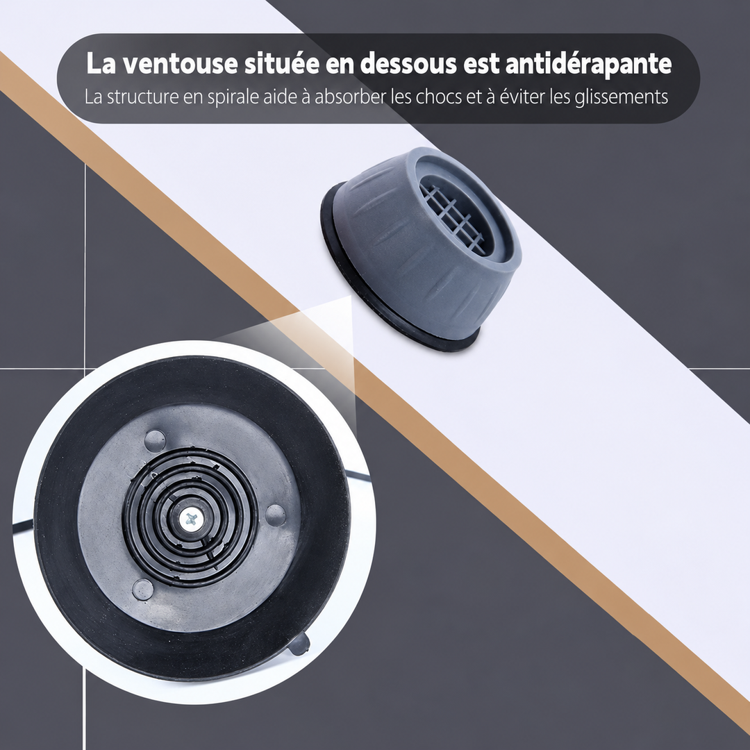 Patins anti-vibration pour lave-linge, lot de 4