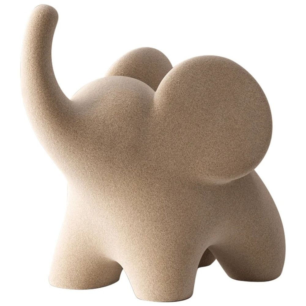 Elefantenfigur aus Kunstharz, Scharlachrot