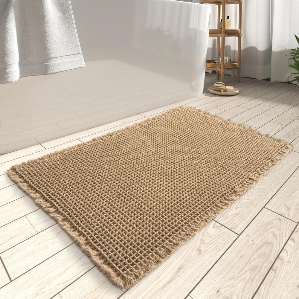 Badteppich mit Waffelstruktur