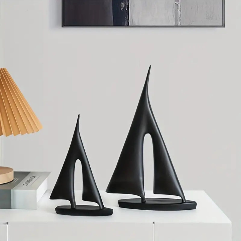 Dekoobjekt Segelboot 2er-Set