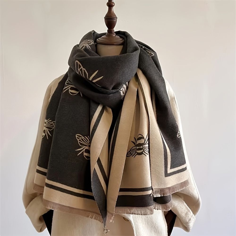 Schaltuch Bienenmuster Winter