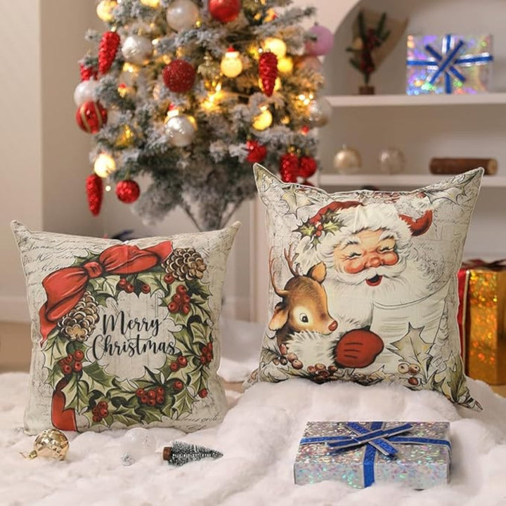 Kissenbezug Weihnachten Landhausstil 45x45 cm